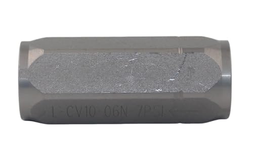 3/8'' NPTF Hydraulic In-Line Check Valve, Non-Return Valve High Pressure, Single Way, 6GPM, 5000PSI - size: CV10-06N 3/8''NPTF