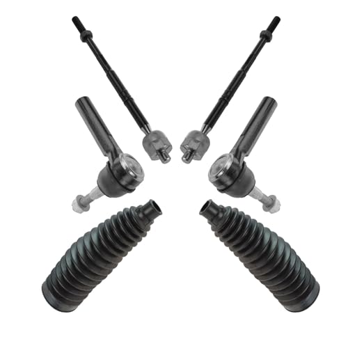 TRQ Front Steering Kit Steering Rack & Pinion Bellow Tie Rod - style: PSA27304