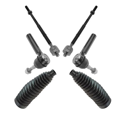 TRQ Front Steering Kit Steering Rack & Pinion Bellow Tie Rod - style: PSA27304
