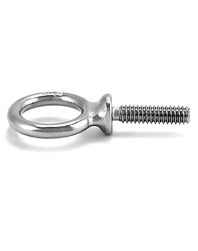 QWORK Eye Bolt, 50 Pack 1/4"-20 x 1 Marine Grade Stainless Steel Lifting Ring Threaded Eyebolt Machinery Shoulder Eyebolts - color: 50 Pack, size: 1/4" - 20 x 1"