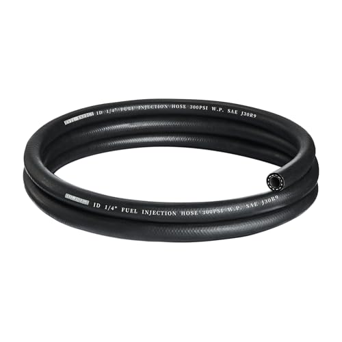 EVIL ENERGY 1/4 Fuel Line Hose 5FT Fuel Injection Hose Transmission Rubber SAE 30R9 300PSI - size: 1/4 5FT