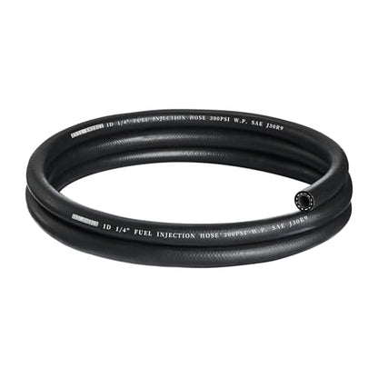 EVIL ENERGY 1/4 Fuel Line Hose 5FT Fuel Injection Hose Transmission Rubber SAE 30R9 300PSI - size: 1/4 5FT