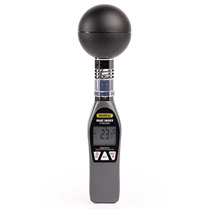 General Tools Deluxe Heat Index Monitor #WBGT8778 With 75 x 75 mm Brass Black Ball, 32° to 122° F, 0 to 100% RH - style: Deluxe