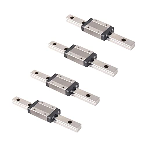MGN15 Linear Rail 60mm 2.36" 4PCS MGN15 Miniature Linear Motion Slide Rail + 4PCS MGN15H 15mm Linear Sliding Bearing Carriage Block Black for 3D Printer and CNC Machine - size: L: 60mm / 2.36 inch, style: MGN15 Rail + H Block