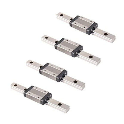 MGN12 Linear Rail 70mm 2.76" 4PCS MGN12 Miniature Linear Motion Slide Rail + 4PCS MGN12H 12mm Linear Sliding Bearing Carriage Block Black for 3D Printer and CNC Machine - size: L: 70mm / 2.76 inch, style: MGN12 Rail + H Block