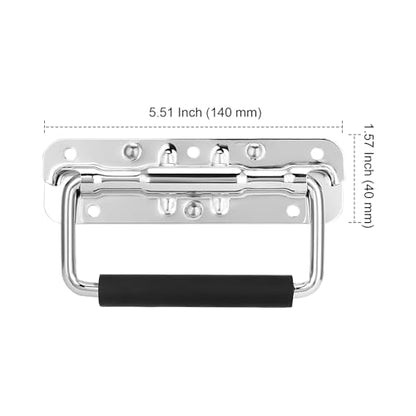 PINGEUI 15 Pack Spring Loaded Handles, 5.5x1.5 Inch Silver Chest Handle