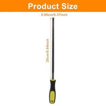 10 Inch Round File, Carbon Steel Rat Tail Metal File Tool - size: 10 inch