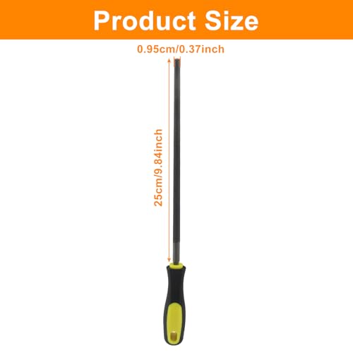 10 Inch Round File, Carbon Steel Rat Tail Metal File Tool - size: 10 inch