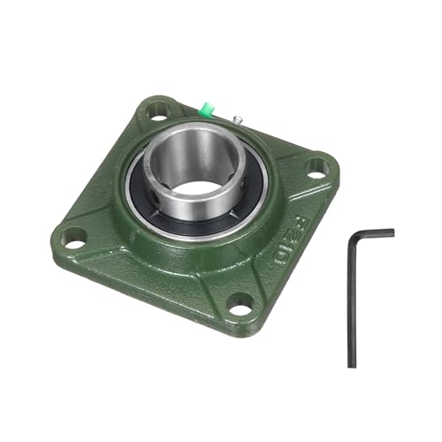 uxcell UCF210 Pillow Block Bearings, 50mm Bore Self Alignment, Solid Cast Iron Base, Chrome Steel Square Flange Mounted Pillow Block Ball Bearing, (ABEC3) - size: UCF210 (50mm)