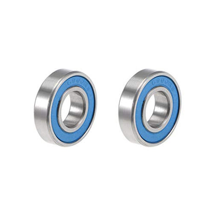 uxcell Deep Groove Ball Bearings 10mm x 22mm x 6mm Double Sealed Chrome Steel Blue Cover P6(ABEC3) 2pcs - size: 10x22x6mm