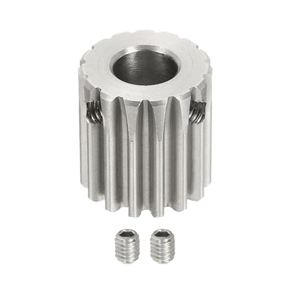 uxcell 1 Mod 15T Spur Gear 8mm Bore, 304 Stainless Steel Pinion Gear - size: 1 Mod 15T, 8mm