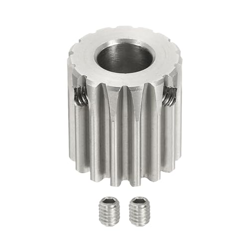 uxcell 1 Mod 15T Spur Gear 8mm Bore, 304 Stainless Steel Pinion Gear - size: 1 Mod 15T, 8mm