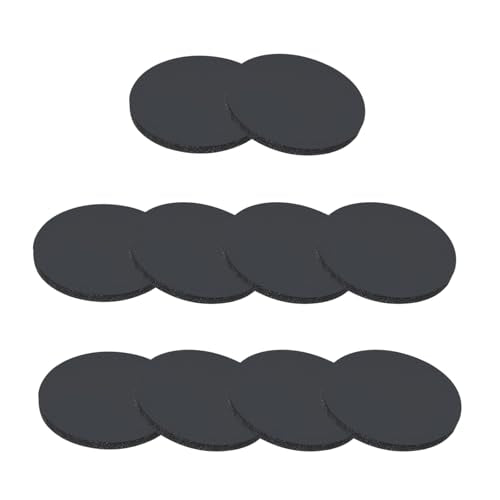 PATIKIL Rubber Solid Discs Washers, 10 Pcs 10mm OD x 1mm Thick Rubber Round Gasket Pad Bushings Spacer Washer for DIY Gasket Craft, Black - size: 10mm x 1mm