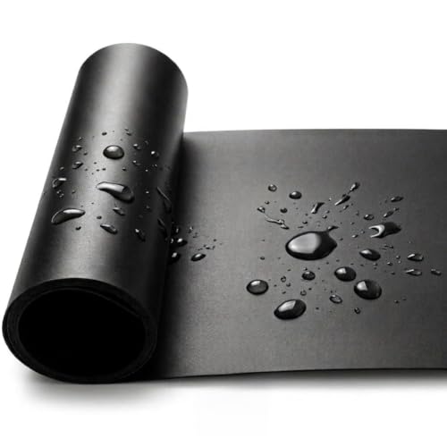 Black Plastic Roll 12x96x0.04inch, Hard Polypropylene Flexible Plastic Sheet into Roll, Easy Cut to Size for DIY Craft Material, Custom Gasket, Furniture Cabinet Drawer Protection Liner, Heat Bendable - color: Black