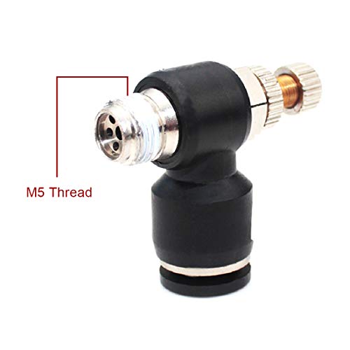 Beduan Pneumatic Push to Connect Air Flow Control Valve 4mm OD x M5 Male - size: 4mm OD-M5 Male