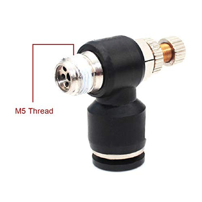 Beduan Pneumatic Push to Connect Air Flow Control Valve 4mm OD x M5 Male - size: 4mm OD-M5 Male