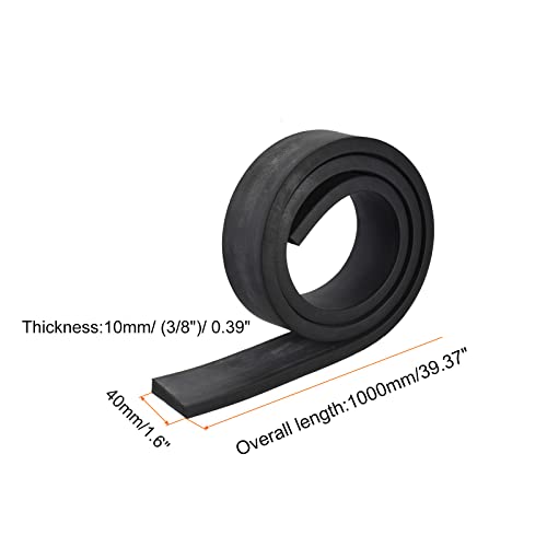 uxcell EPDM Rubber Foam Sheet Strips 3/8" T x 1.6" W x 39.37" L, Neoprene Rubber Sheet Rolls for DIY Gasket, Sealing Padding, Reduce Vibration Mat - size: 3/8"T x 1.6"W x 39.37"L