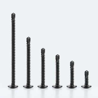Black Self Tapping Screws Assortment Kit 463PCS, Modified Truss Head - size: B #8#10 463PCS