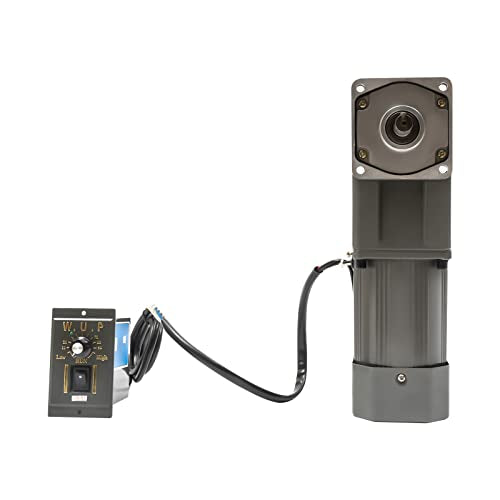 AC High Torque Motor,110V 120W Electric Gear Motor with Variable Speed Adjustable Controller,90°Right Angle Output 45RPM 20NM