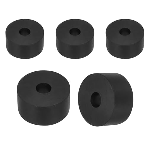uxcell 15Pcs Rubber Spacers, 20mm OD, 6mm ID, 10mm Thick Black Round Anti Vibration Rubber Pads Isolation Bushings Washer for Home Cars Boat(0.79" OD x 0.24" ID x 0.39" Thick) - size: 35mm OD x 10mm ID x 15mm Thick