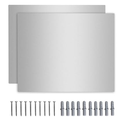 ONEEON Stainless Steel Backsplash ，24 x 30 Inch Range Hood Stove Backsplash Back Stainless Steel Sheet for Kitchen 2 Pack - size: 24" x 30" 2PCS