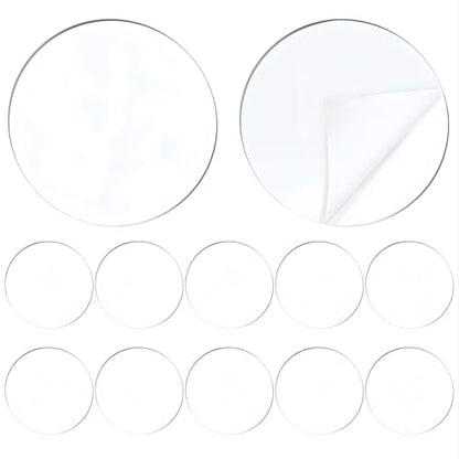 12 Pcs Acrylic Sheet Blanks Round Clear Christmas Disc Circle 4 Inch - size: 4 Inch