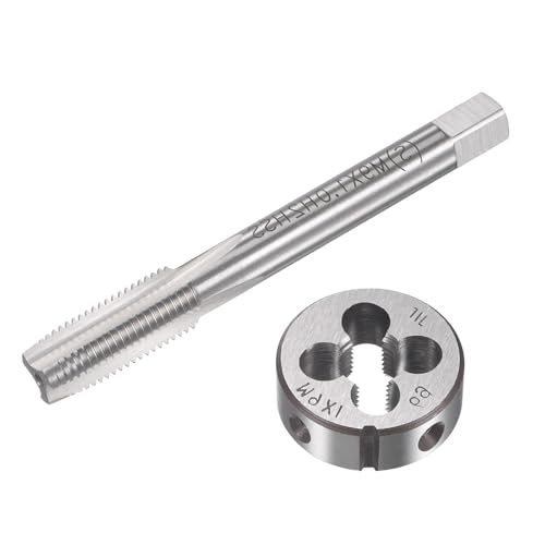 M9x1mm Metric Tap and Die Set,Machine Thread Screw Tap with Round Threading Die,Tap & Die Kit for Nut Screw Bolt Thread Repair - size: M9x1mm