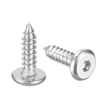 uxcell 25Pcs M3x12mm Flat Round Socket Head Screws,SS Self Tapping Screws - size: M3 x 12mm