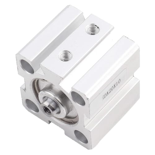 Double Acting Aluminum Air Cylinder 20mm Bore 10mm Stroke with Oil Storage Function for Industrial Automation