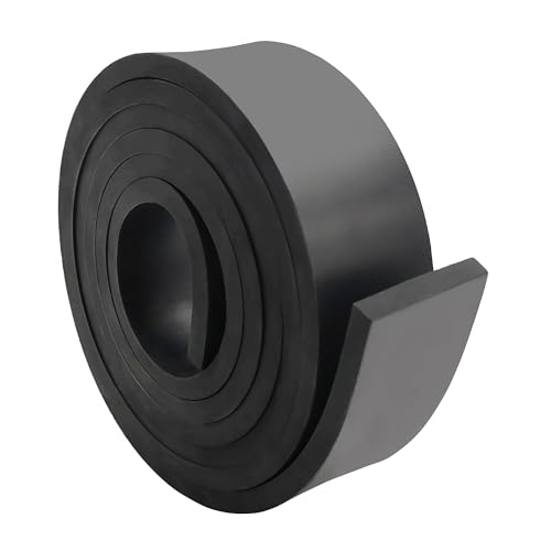 DEVNOL Rubber Strip 1/2(.500)" Thick X 3" Wide X 10'Long Grade 65A for Gasket, Surface Protection, Sealing - size: 1/2" x 3" x 10'