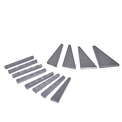 ALL-CARB 12Pcs Accuracy Angle Block Set Machinist Tool Angle Gauge Block 1/4°- 30°Lathes Milling Ground Gauge Angle Gage Inspection Block Set