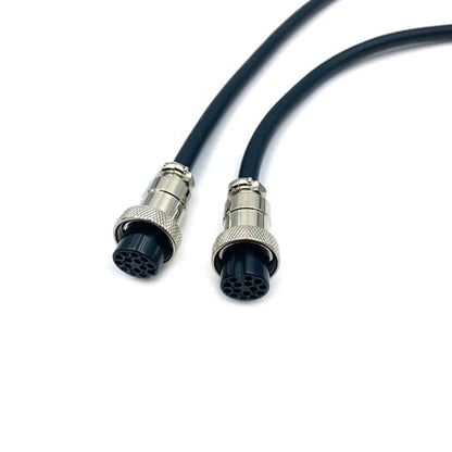 3.28 ft GX20 15 Pin Double Female Cable, GX20 15Pins Female to Female Head Aviation Cordset Electrical Connector Panel Mount Circular Metal Adapter Cordset for Ships 5A 200V 22AWG (1meter) - size: GX20 15Pin