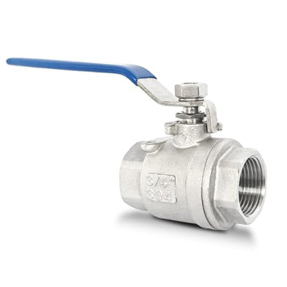 3/4" NPT Full Port Ball Valve, 2-Piece Stainless Female Thread 1000WOG DN20 - size: 3/4"-NPT
