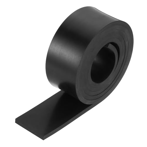 MECCANIXITY Solid Rubber Sheet 1/4" Thick x 2" Wide x 60" Long, Anti-Slip Neoprene Rubber Roofing Material for Gaskets DIY Material, Pads, Seal, Bumpers - size: 1/4" x 2" x 60"