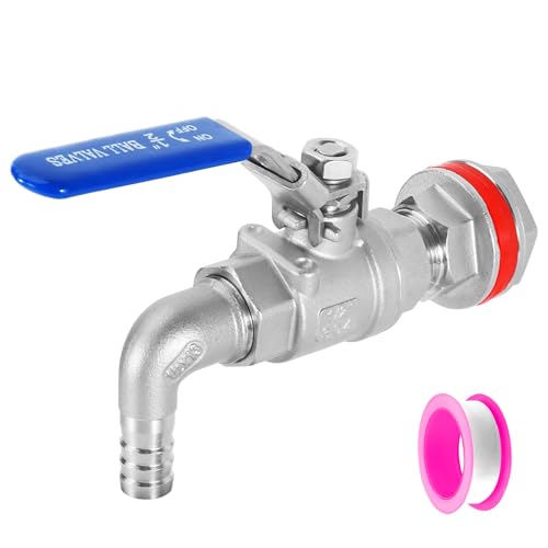 Full Port Ball Valve Kit, Stainless Steel Spigot Weldlss Bulkhead Fitting