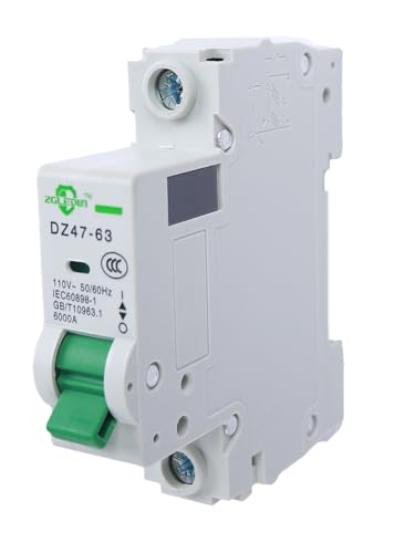 AC Miniature Circuit Breaker, 1 Pole 40 Amp, 120/240VAC, 6kA Din Rail Mount Breaker with Thermal Magnetic Trip, DZ47-63 C40 1P, AC Solar MCB - color: 1 Pole, size: 40 A
