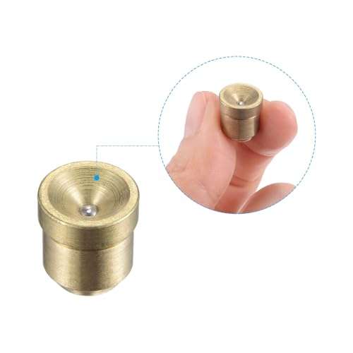uxcell Brass Push Button Flange Grease Oil Cup 10mm Ball Oiler for Lubrication System 12Pcs - size: 10mm