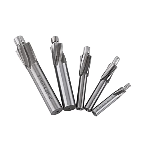 Watris Veiyi 5PCS Counterbore Drill Bit Set, 4 Flutes End Mill Bits