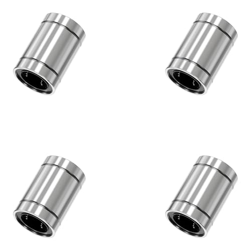 4PCS LM12UU Linear Ball Bearings, 12mm Bore Dia, 21mm OD, 30mm Length with Double Side Rubber Seal Linear Rail for CNC,3D Printer - size: LM12UU Size 12x21x30mm