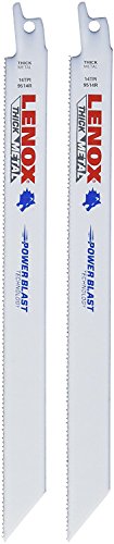 LENOX Tools Metal Cutting Reciprocating Saw Blade with Power Blast Technology, Bi-Metal, 9-inch, 14 TPI, 2/PK