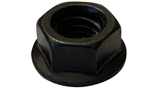 Small Parts 14NRBZ 1/4"-20 Serrated Flange Hex Lock Nuts Case Hardened HR15N 78/90 Black Zinc and Bake (Pack of 50)