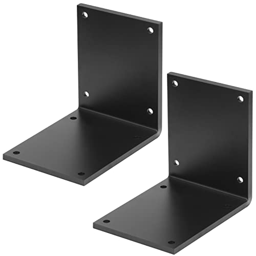 2 PCS Heavy Duty Steel L Angle Bracket for 8x8 Wood, 7/32" Thick - size: for 8x8 Wood