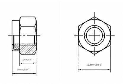20Pcs M10 x 1mm Nylon Insert Hex Lock Nuts, 304 Stainless Steel Locknuts,Silver Tone (M10x1) - color: Silver, size: M10x1
