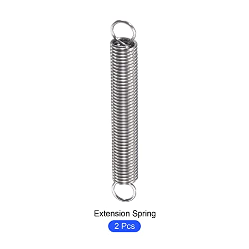 METALLIXITY Extension Spring (1.5x12x100mm/0.06"x0.48"x3.94") 2Pcs, 304 Stainless Steel Tension Spring Wire - for Home Repair Construction Machinery - size: 0.06"x0.48"x3.94"