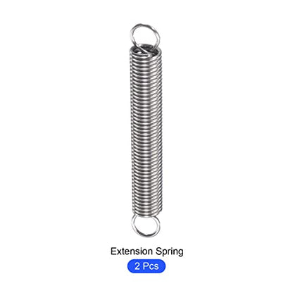 METALLIXITY Extension Spring (1.5x12x100mm/0.06"x0.48"x3.94") 2Pcs, 304 Stainless Steel Tension Spring Wire - for Home Repair Construction Machinery - size: 0.06"x0.48"x3.94"