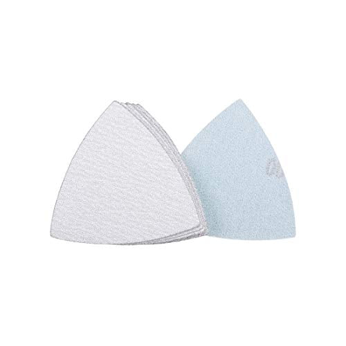 uxcell Triangle Detail Sander Sandpaper Hook and Loop 3-1/2 Inch Sanding Pad White Abrasive 120 Grit 12 Pcs - style: 120 Grit