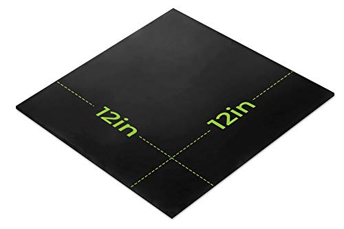 MATNIKS Neoprene Rubber Sheet, Heavy Duty, High Grade 60A, Black, 12x12-Inch by 1/16" (+/- 5%) for Plumbing, Gaskets DIY Material, Supports, Leveling, Sealing, Bumpers, Protection, Flooring - size: 1/16-inch by 12in x 12in