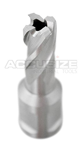 Accusize HSS Annular Cutter 1/2 x 1 in Cutting Depth, 3/4" Weldon Shank - size: Dia of Cut: 1/2 in., 3/4 in. Weldon Shank