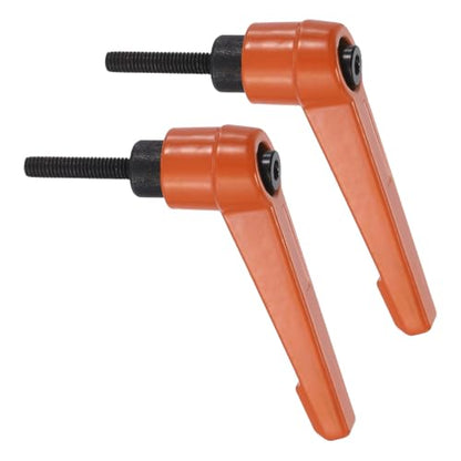 uxcell Clamping Lever Handles for Lathe, M4x20mm Male Thread Orange 2Pcs - size: M4x20mm
