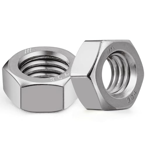 VGBUY 110pcs 1/4-20 Hex Nuts, 304 Stainless Steel 18-8 External Hex nut 1/4 20 inch, SAE Hex Machine Screw Nuts Hardware Nuts (VG01307) - size: 1/4"-20(110pcs)